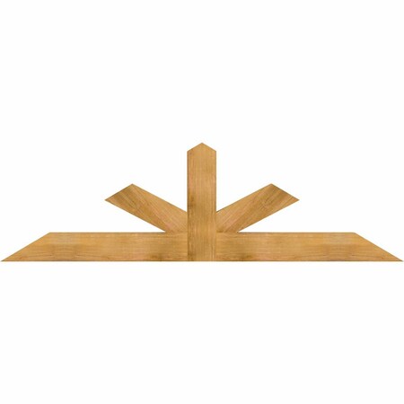 Ekena Millwork Saratoga Rough Sawn Timber Gable Bracket, Western Red Cedar, 84"W x 24"H x 4"D x 6"F, 7/12 Pitch GBW084X24X0406SAR00RWR